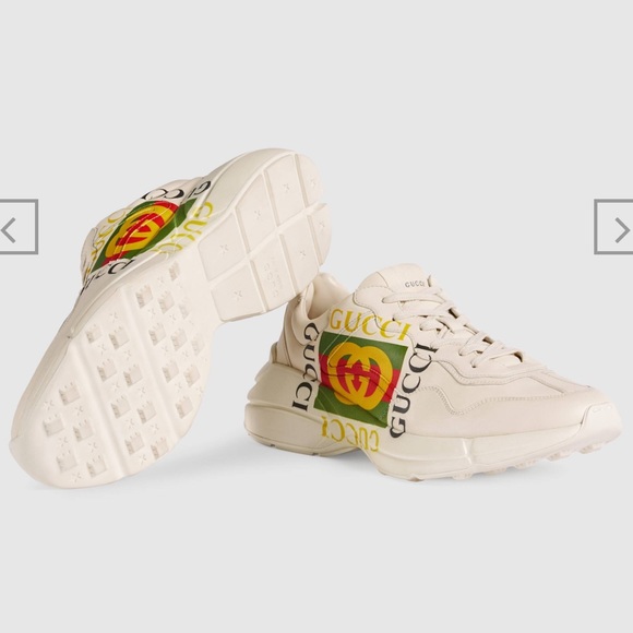 Gucci Other - Men's Rhyton Gucci Logo Leather Sneaker